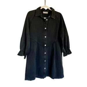 Blue B Collection Boho Chic 100% Cotton Quarter Sleeve Ruffle Cuff Sleeve Dress